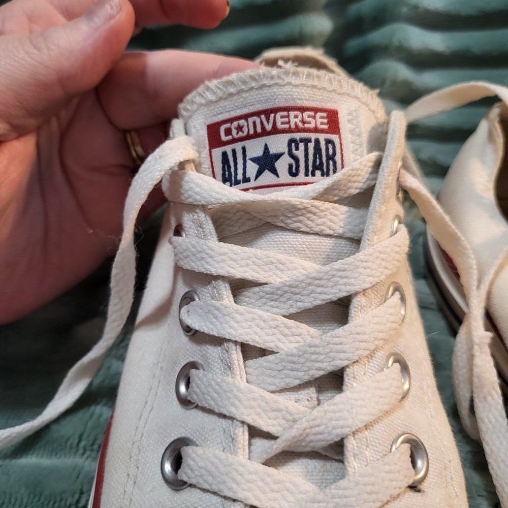 Converse Chuck Taylor All Star White Low Tops | Women's 7 - Picture 8 of 10
